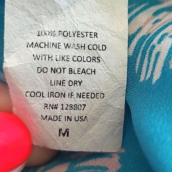 Grayson Cato Blue Butterfly Floral Tunic Medium Long Sleeve Boho Cottagecore - Picture 15 of 15